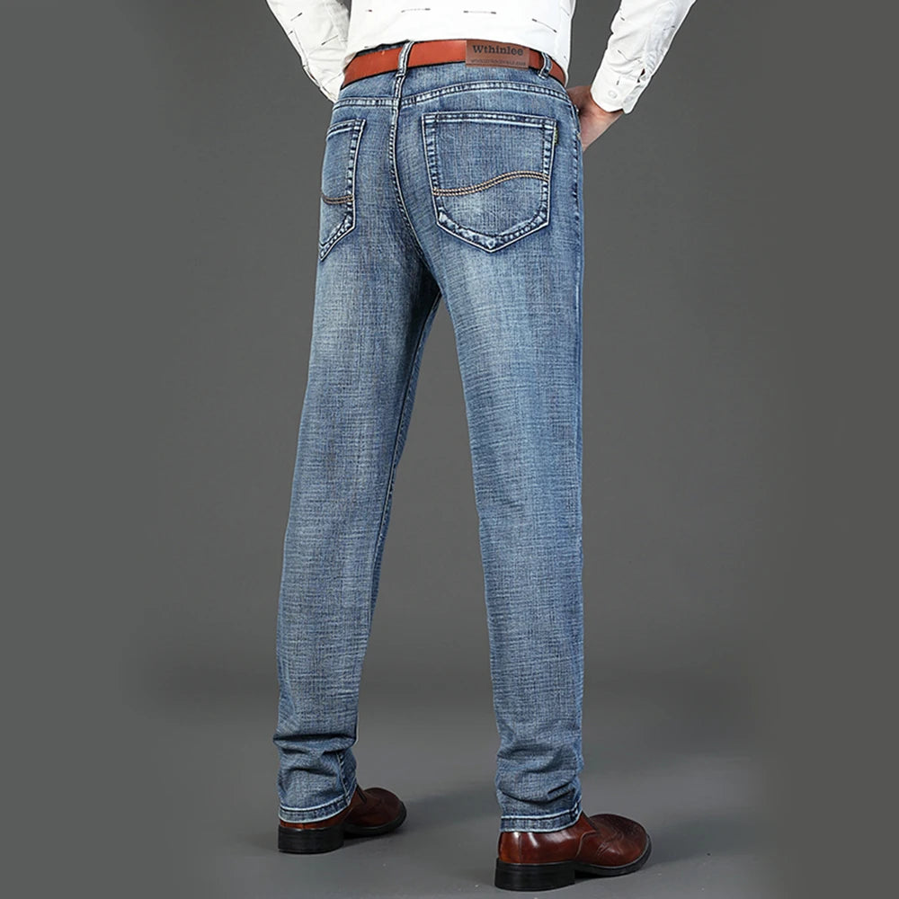 Wthinlee Spring Summer Business Jeans Men Light Blue in USA