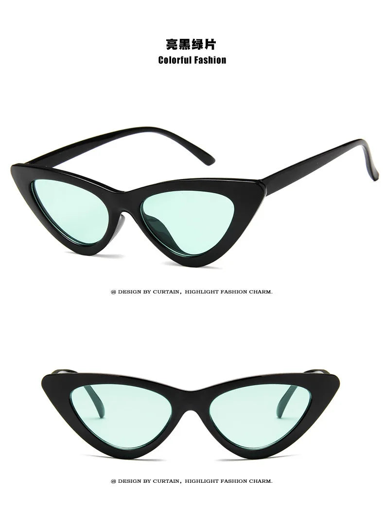 Retro Vintage Cateye Women Sexy Small Cat Eye Sun Glasses in USA