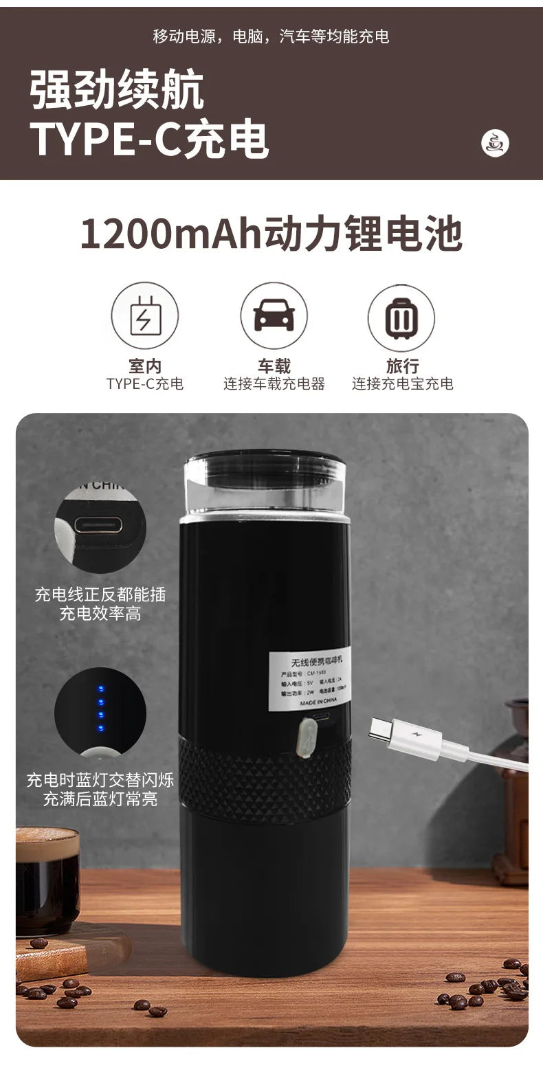 Portable Coffee Machine Wireless American Espresso K CUP in USA.