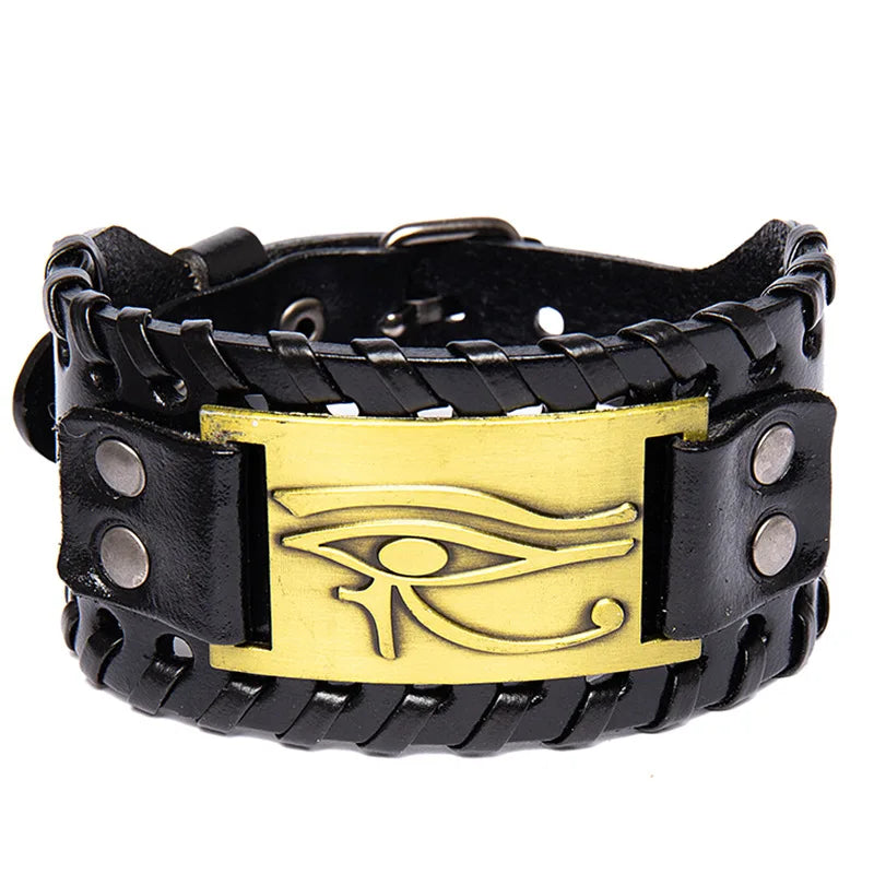 Leather Pirate Compass Bracelet Men's Bracelet in USA