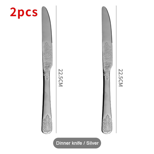 Stainless Steel Cutlery Set Portable Dinnerware Set