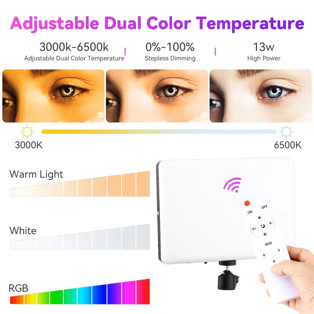 RGB LED Photography Video Light Panel Lighting Photo Studio in USA.