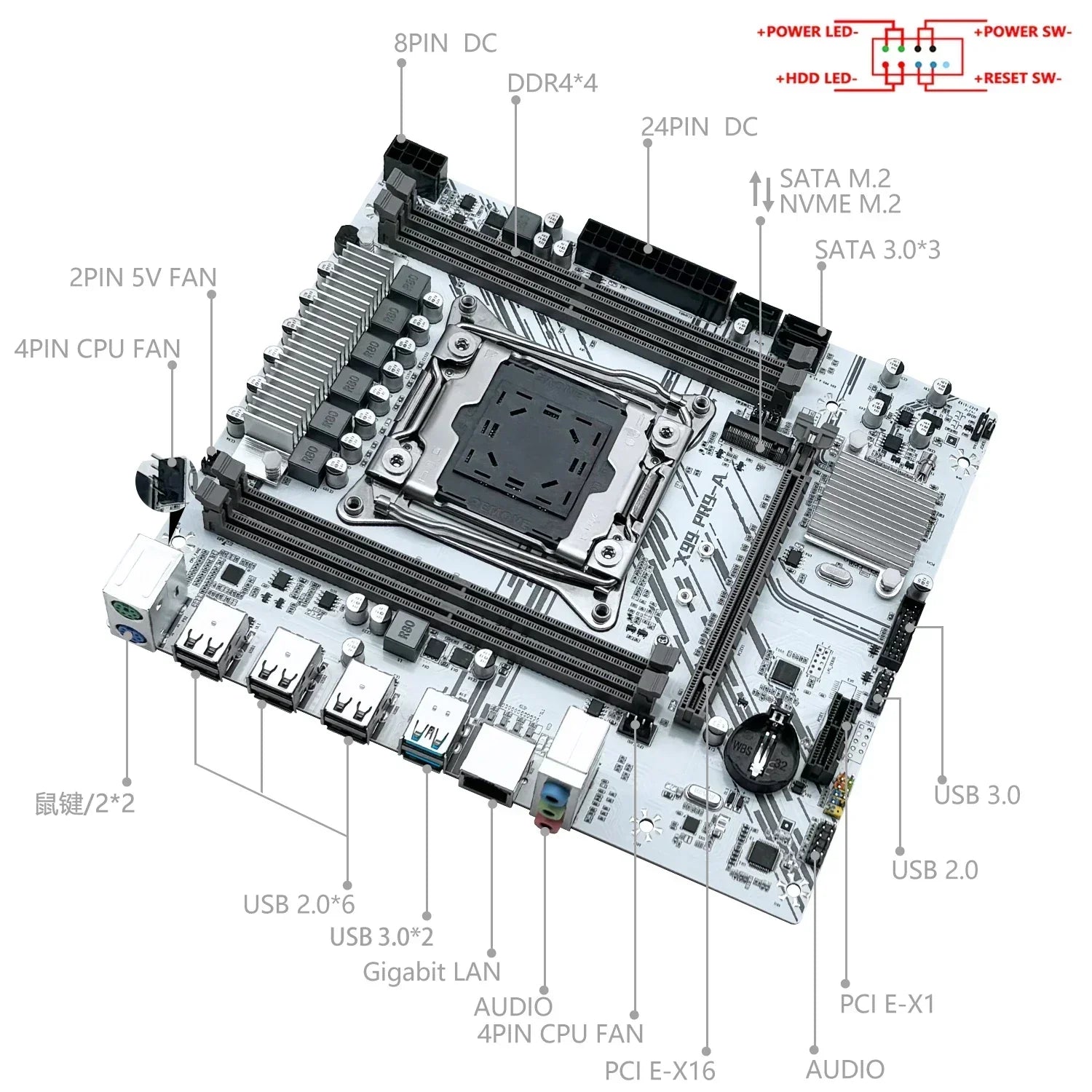 MACHINIST PR9-A X99 Motherboard Kit Intel LGA2011-3 Xeon E5 2650 V3 CP