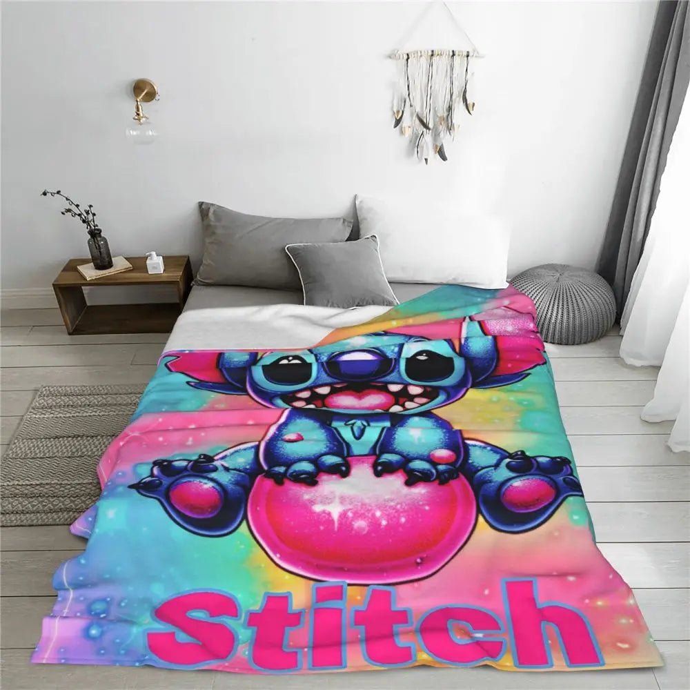 Cartoon Cute Stich 3D Printing Blanket Quality Warm in USA.