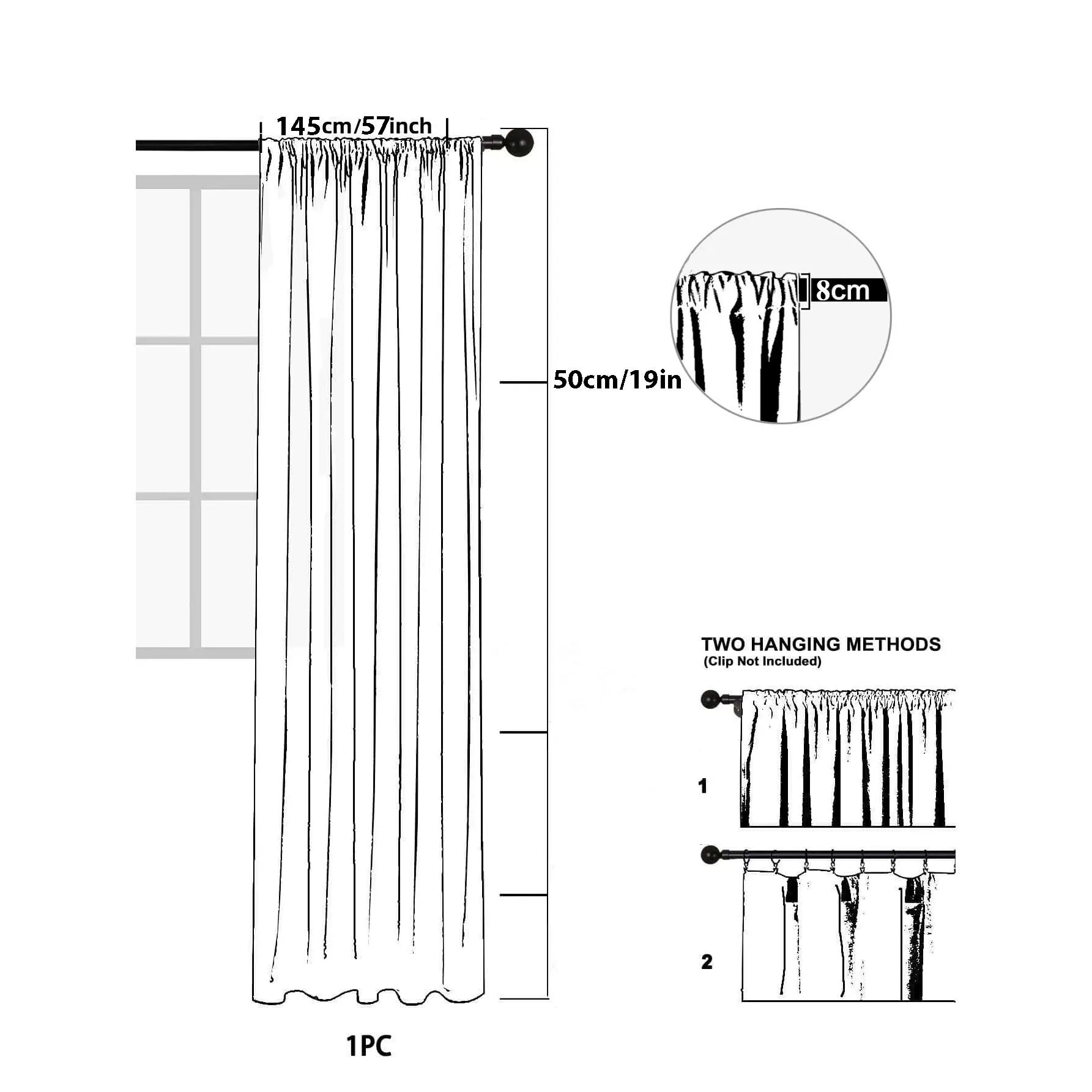 Curtains Kitchen Finished White Floating Tulle Sheer Curtain in USA