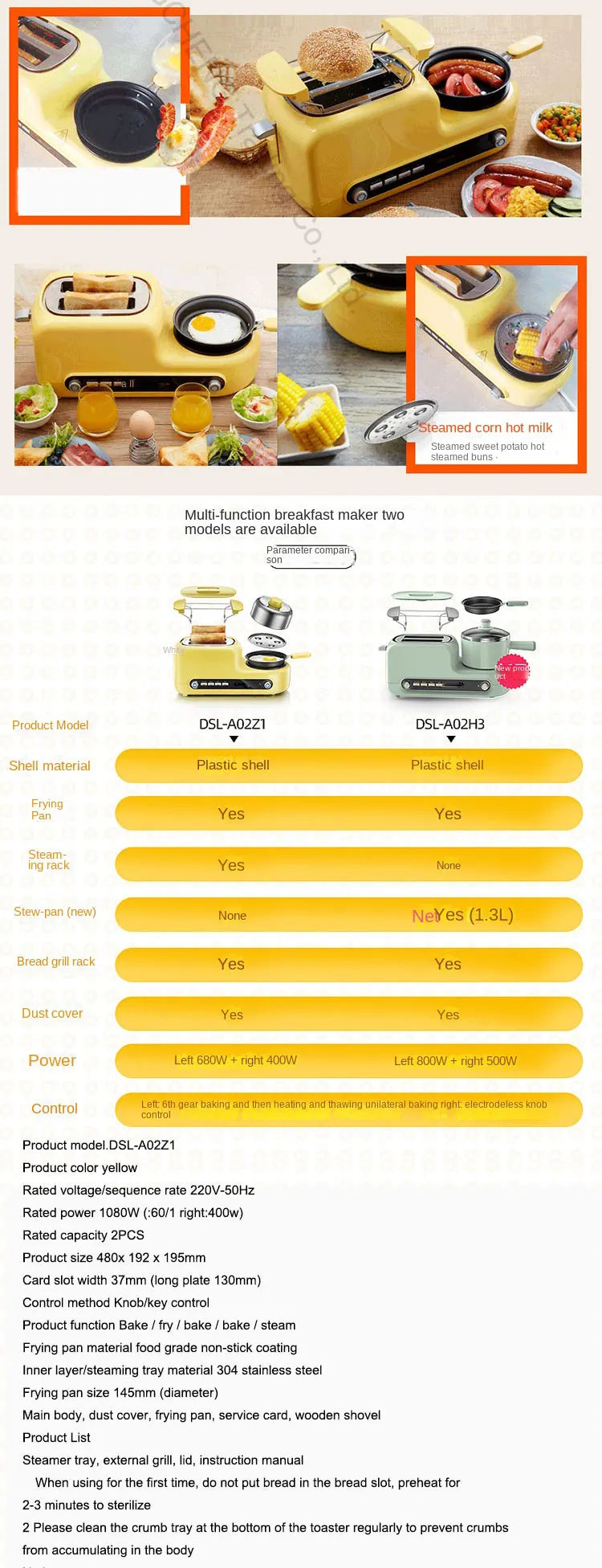 Household Sandwich Breakfast Maker Machine Toast Home in USA.