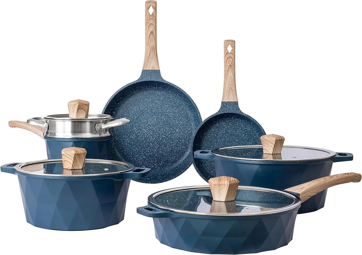 Country Kitchen Induction Cookware Sets Nonstick Cast