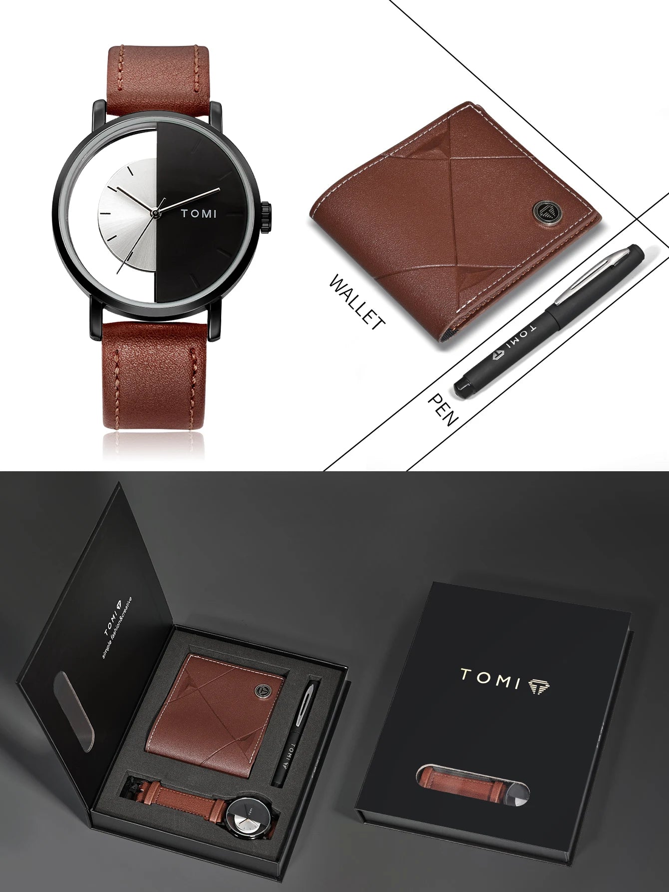 Luxury Business Gift Box Set Men Watch Wallet in USA