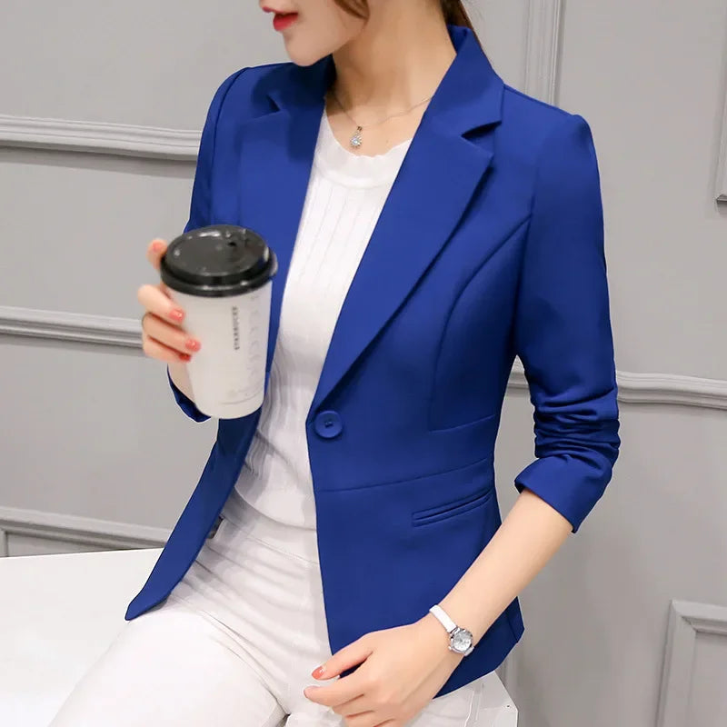 Black Women Blazer Formal Slim Blazers Lady Office Work in USA