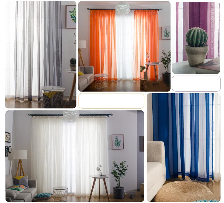 Free Customization Sheer Tulle Curtains Shading IN USA.