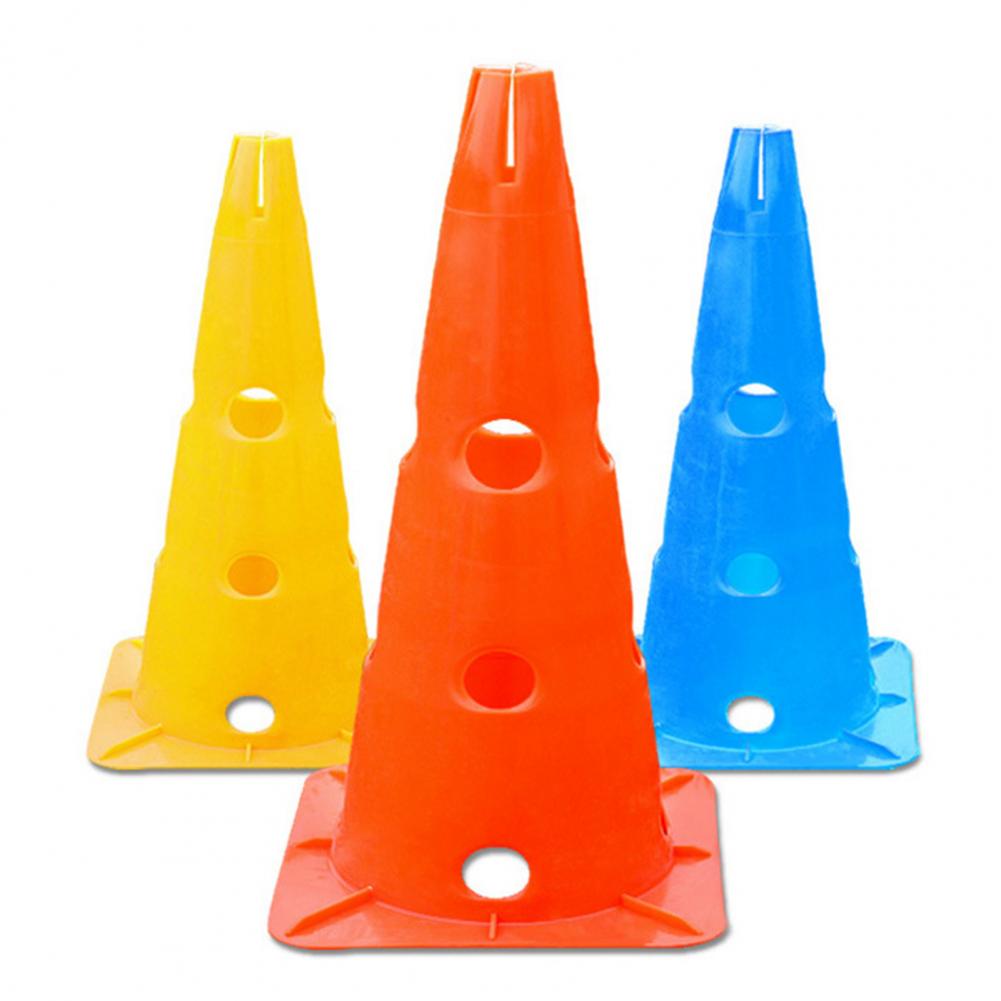 Soccer Training Cone Hole Design Bright Color Resilient Anti-cracking 