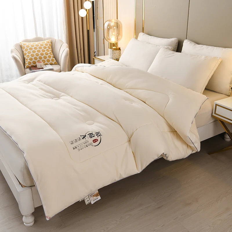 Quilted White Comforters Queen Size, All Season Down