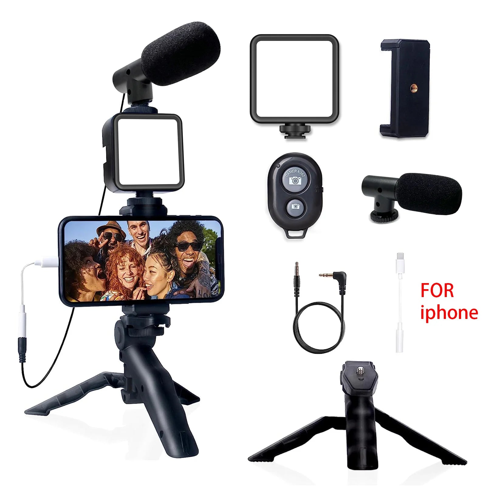 Smartphone Vlogging Kit for iPhone Android with Tripod Mini IN USA.