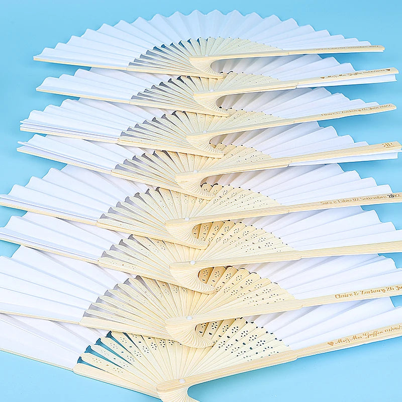 Personalized Engraved Folding Hand Fan Wedding in USA