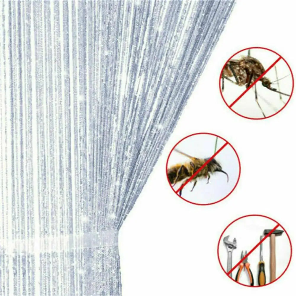 2M*1M String Curtain Panels Door Fly Screen Hanging Beaded Curtains Ro