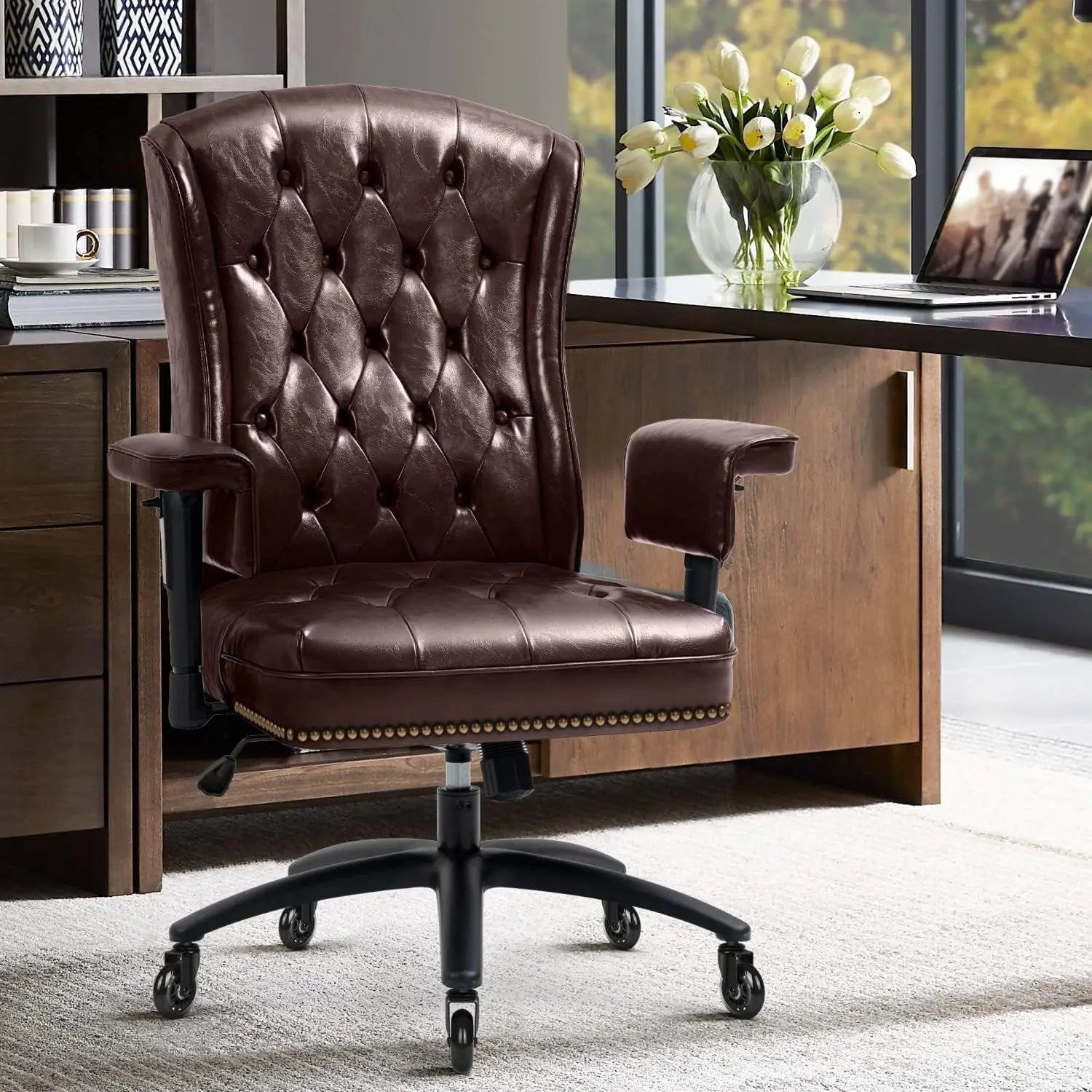 YAMASORO Ergonomic Executive Office Chair with Height-Adjustable in USA.