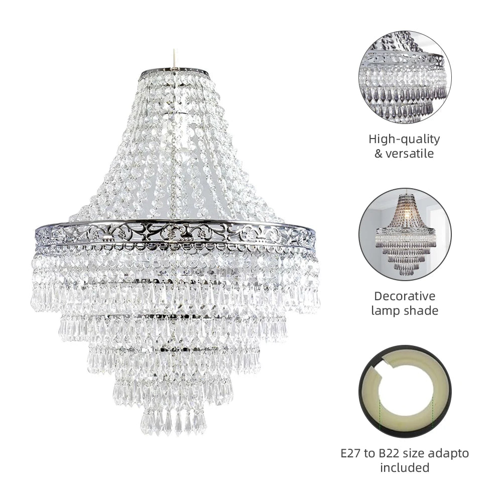 Blenheim Plastic Large Acrylic Chandelier Shade Easy IN USA.