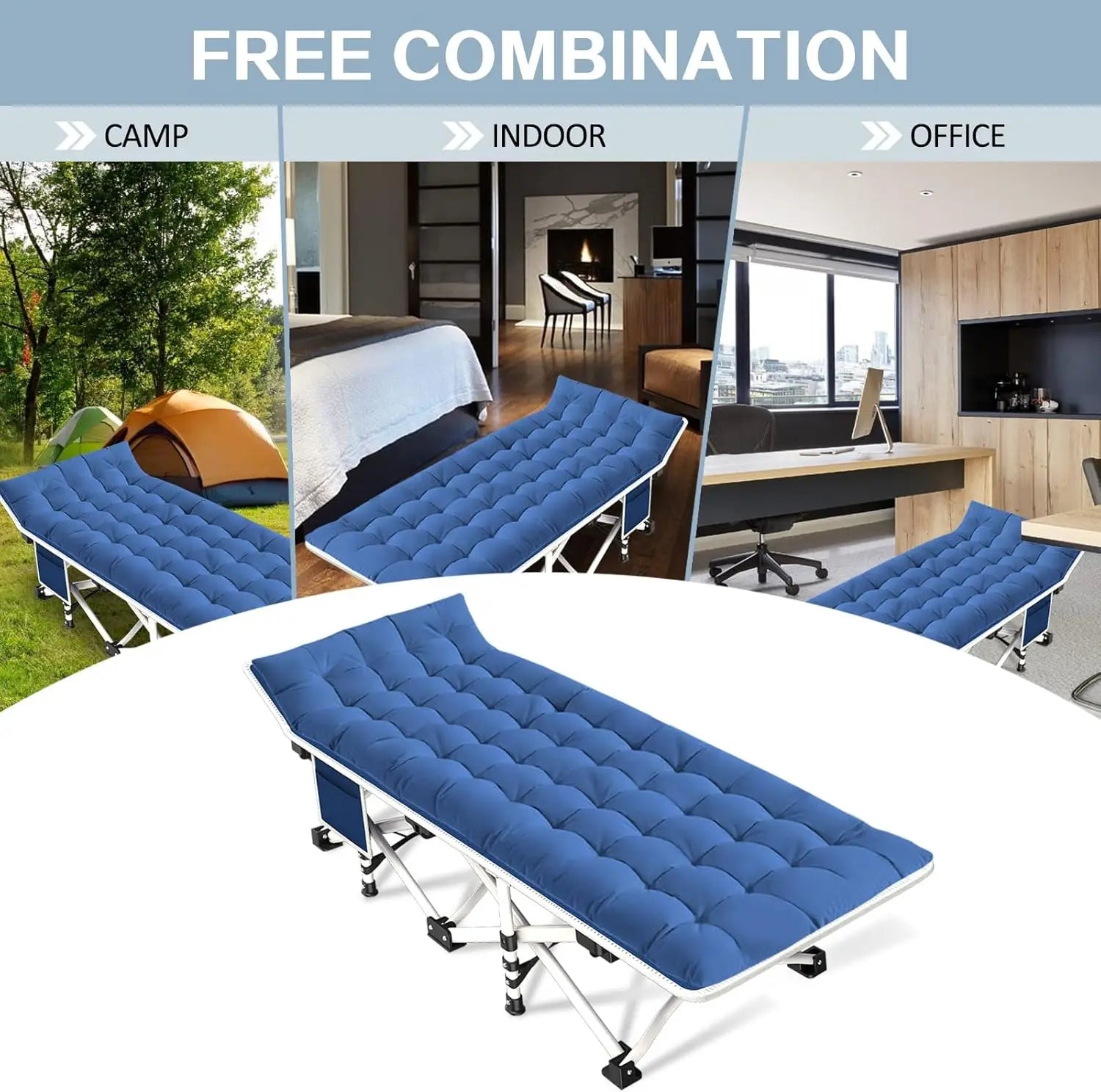 Cots Sleeping Camping Bed Folding Cot Guest Bed Easy in USA