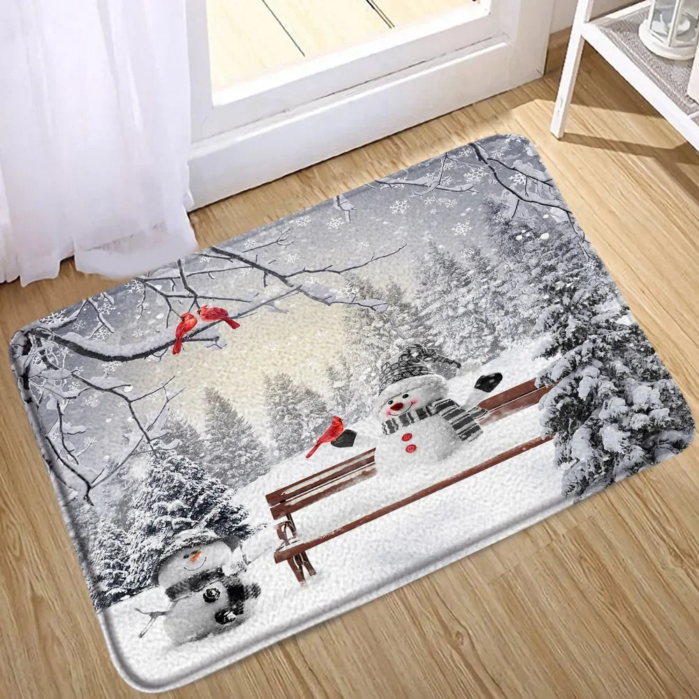 Christmas Bathroom Sets with Shower Curtain Rugs Red Truck in USA.