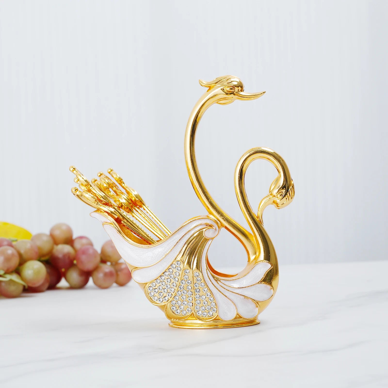 Spoon Set Elegant Coffee Spoon Zinc Alloy Swan Base in USA