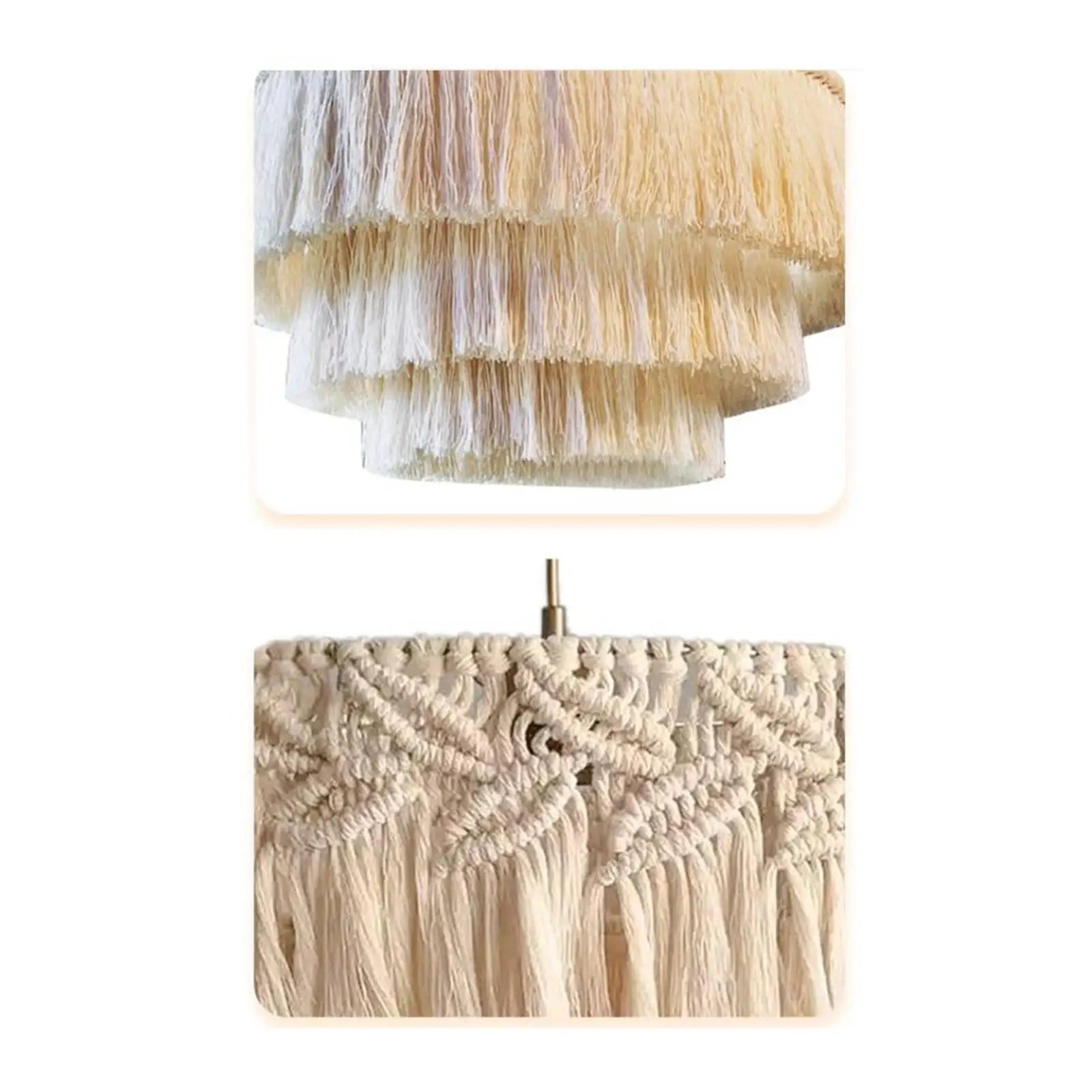 Macrame Lamp Shade Lampshade Hanging Light Cover IN USA.