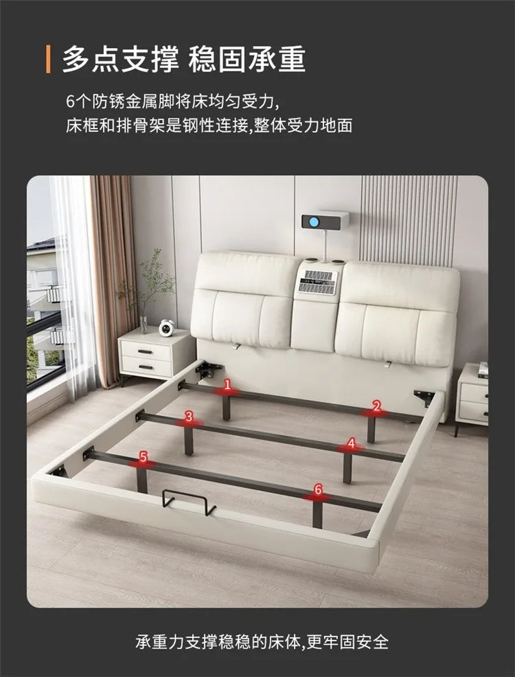 Modern Bed Frame Elegant Multifunctional Bed Comferter