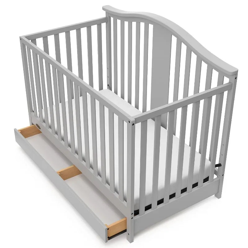 Convertible Crib Changer with Drawer (White) in USA