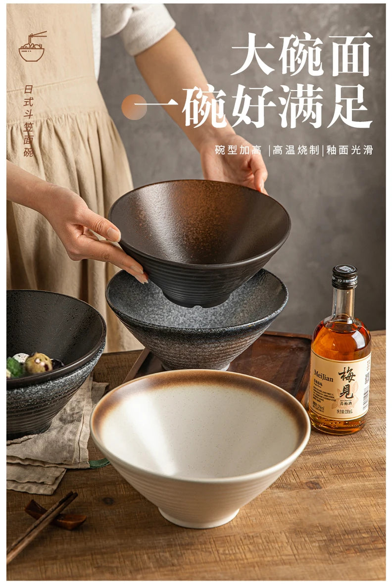 Ceramic Lamian Noodles Bowl Set Home Kitchen with Tableware in USA.