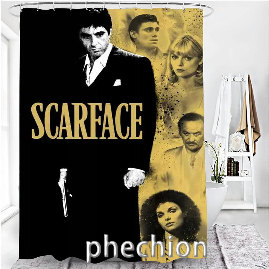 3D Print Scarface Shower Curtain Waterproof Bathroom Curtain in USA.