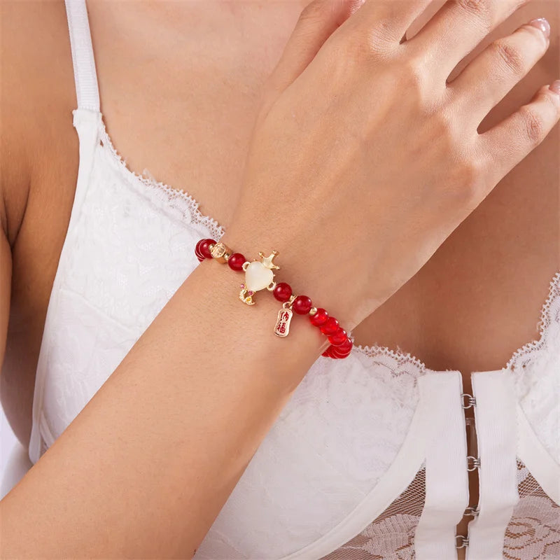 Snake Year Luck Bracelet Women Blessing Amulet in USA