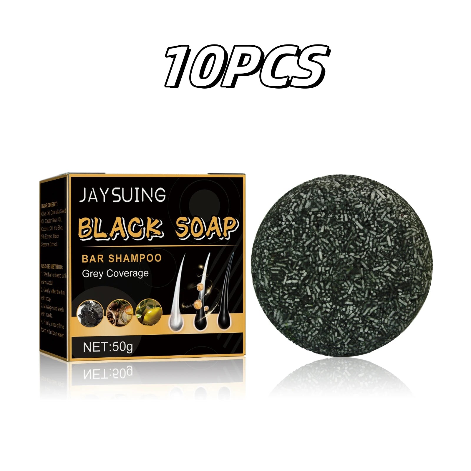 High Quality Black Soap Restores Hair Natural Color in USA