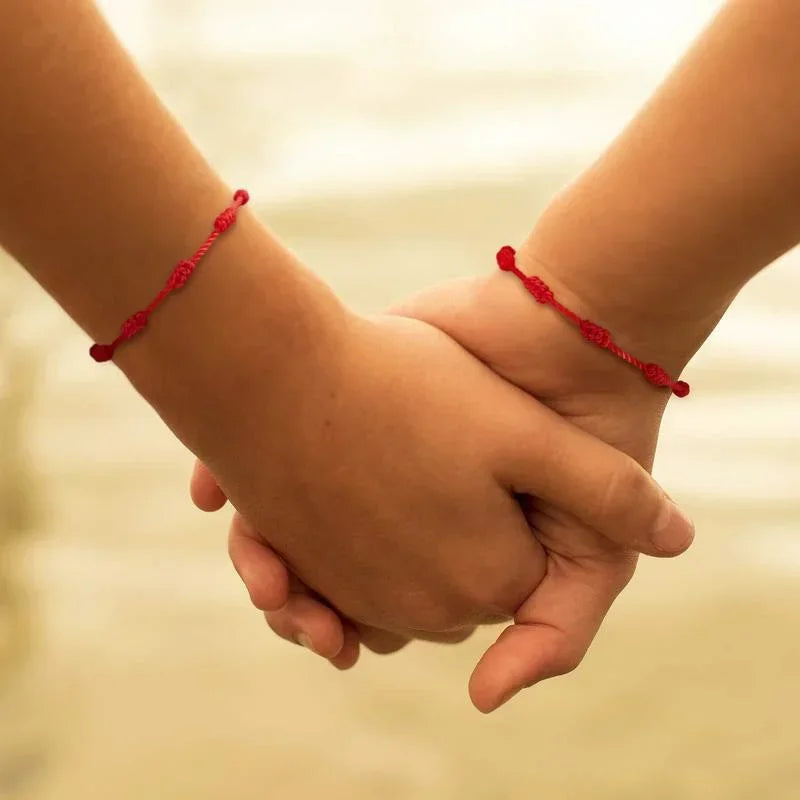 Knots Red Black String Bracelet For Protection Lucky Amulet in USA.