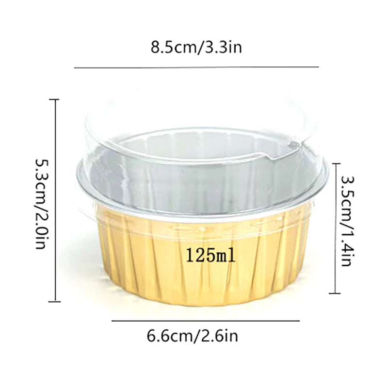 Disposable Mini Baking Cups Aluminium Foil Cake Pans in USA.