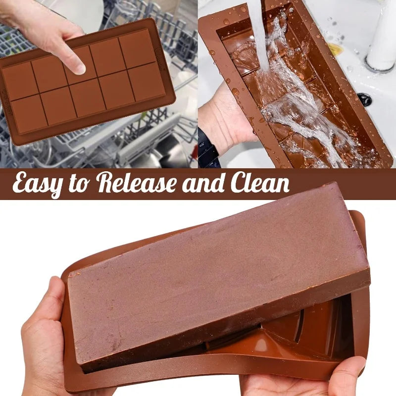 Silicone Chocolate Bar Molds Durable Easy Release Protein Bars in USA