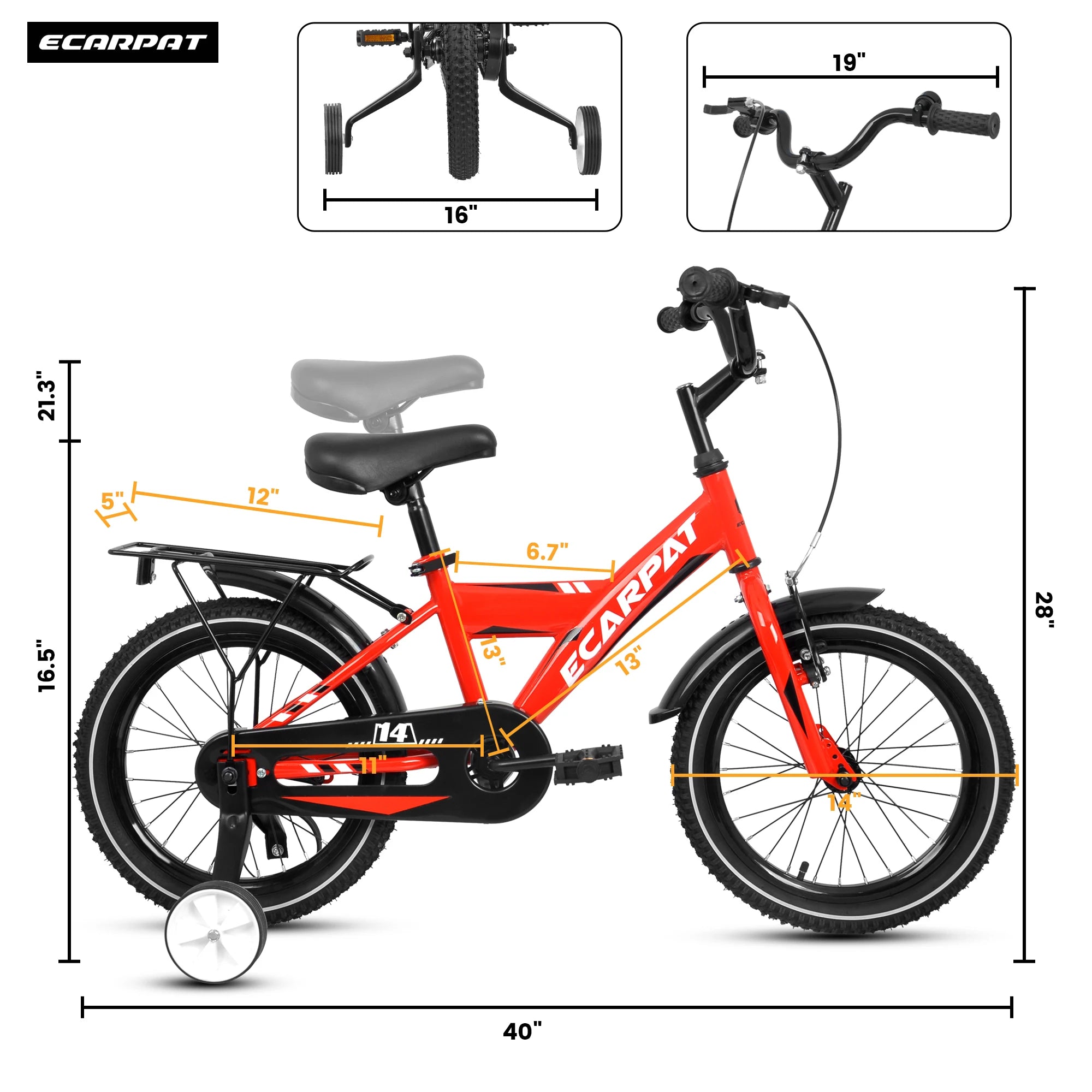 Kids Bike Boys & Girls Training Wheels, Freestyle Kids' Bicycle in USA