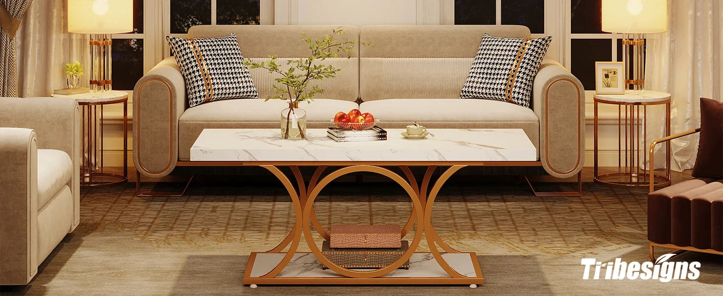 Tribesigns Rectangle Coffee Table, Modern Coffee Tables in USA.