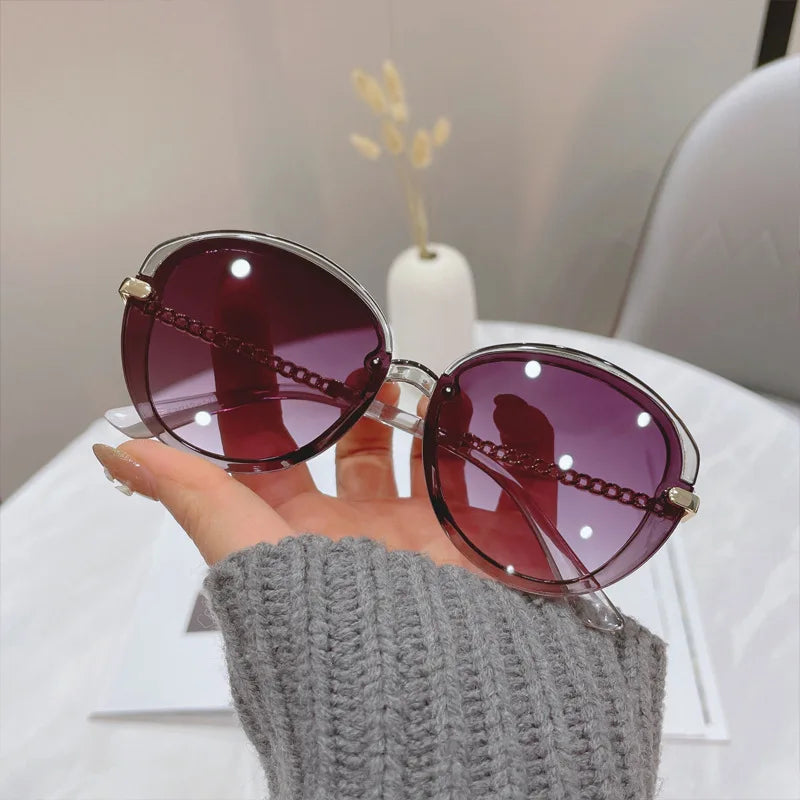 New Women Sunglasses Chain Anti Uv Sun Glasses in USA