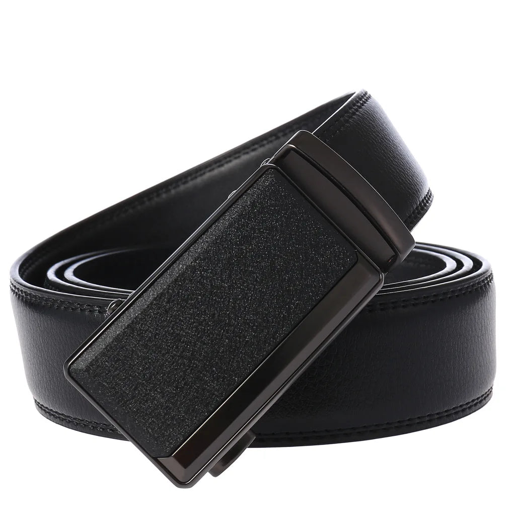 Men's Leather Belts Fashion Buckle Cowskin Male Belts in USA