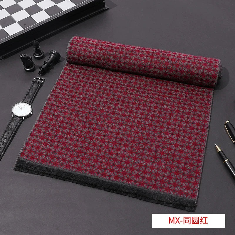 Classic Brand Scarf Men High Quality Cashmere Winter Warm in USA