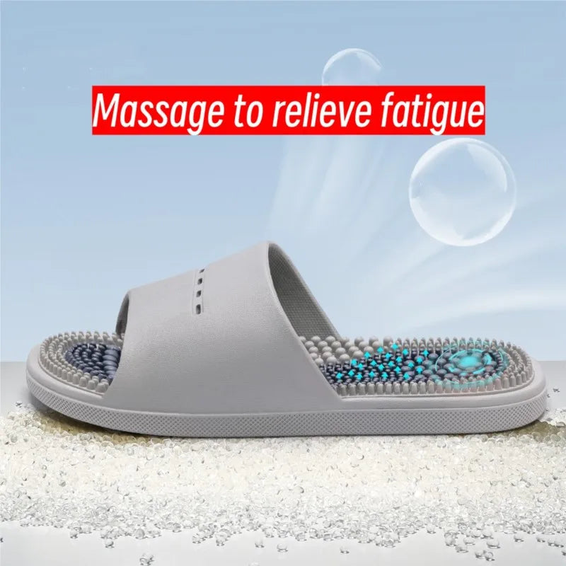 Pvc Home Slippers Men Women Anti Slip Acupoint Massage Slippers in USA