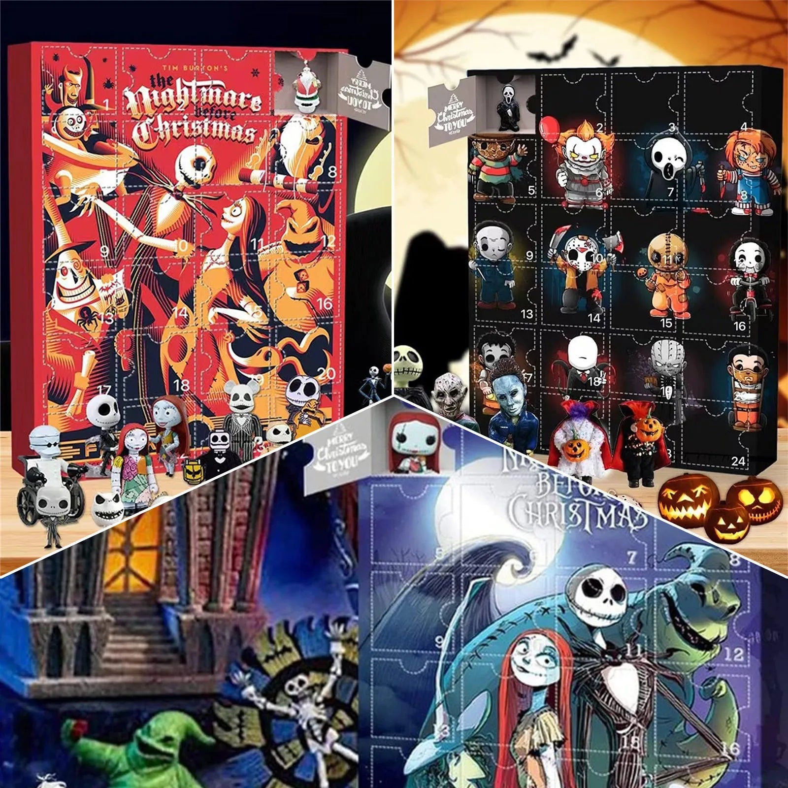 Halloween Doll Advent Calendar Contains 24 Gifts Halloween Horror Figu