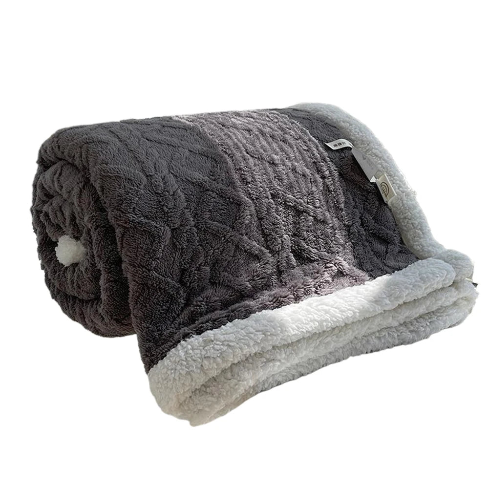 Thick Winter Warm Blanket Bed Artificial Lamb Cashmere in USA