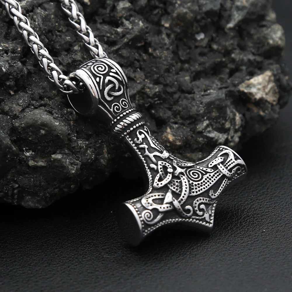 Vintage Classic Vikings Thor Mjolnir Hammer Pendant in USA