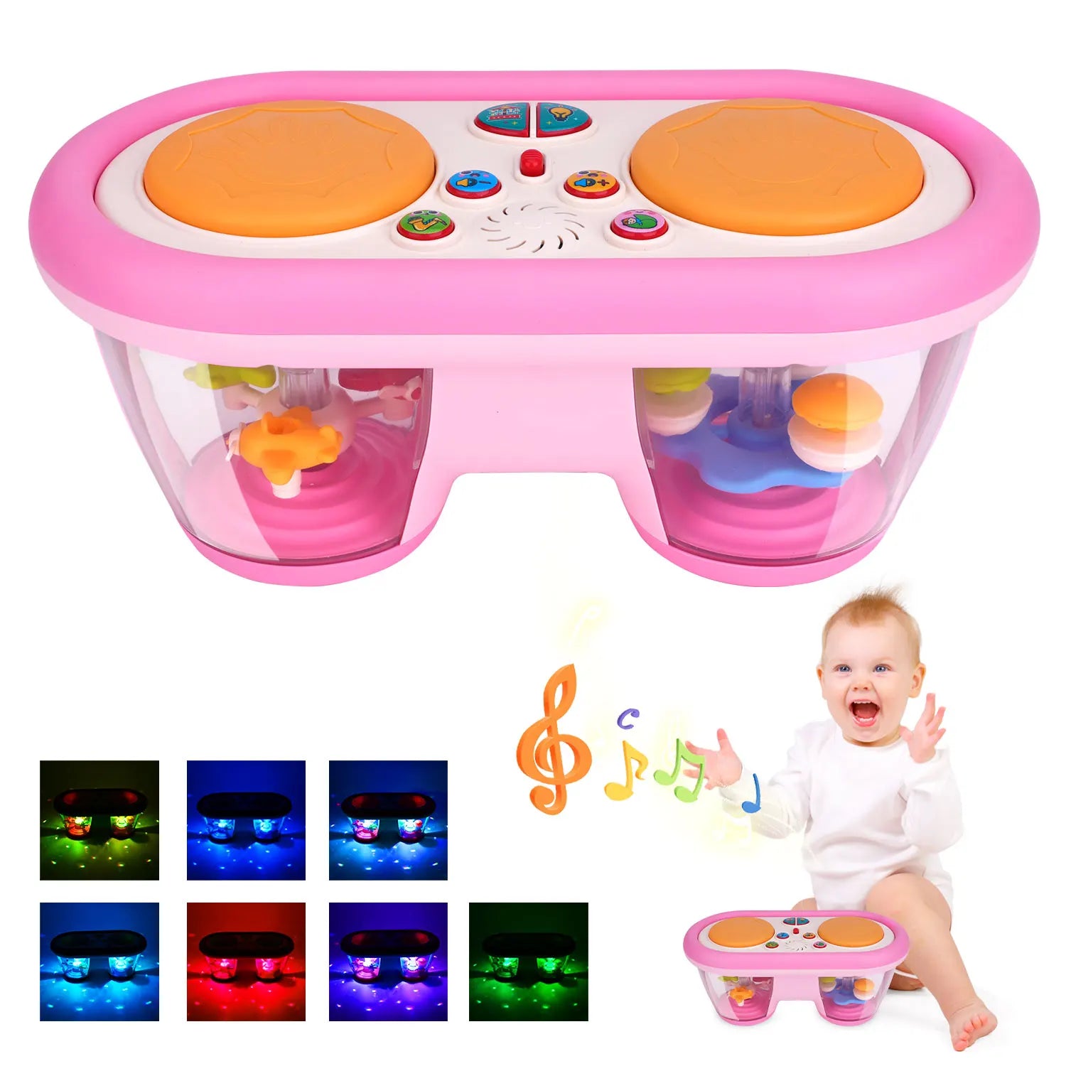 New Kids Musical Toy Baby Clap Drum Rotating Music Sensory in USA