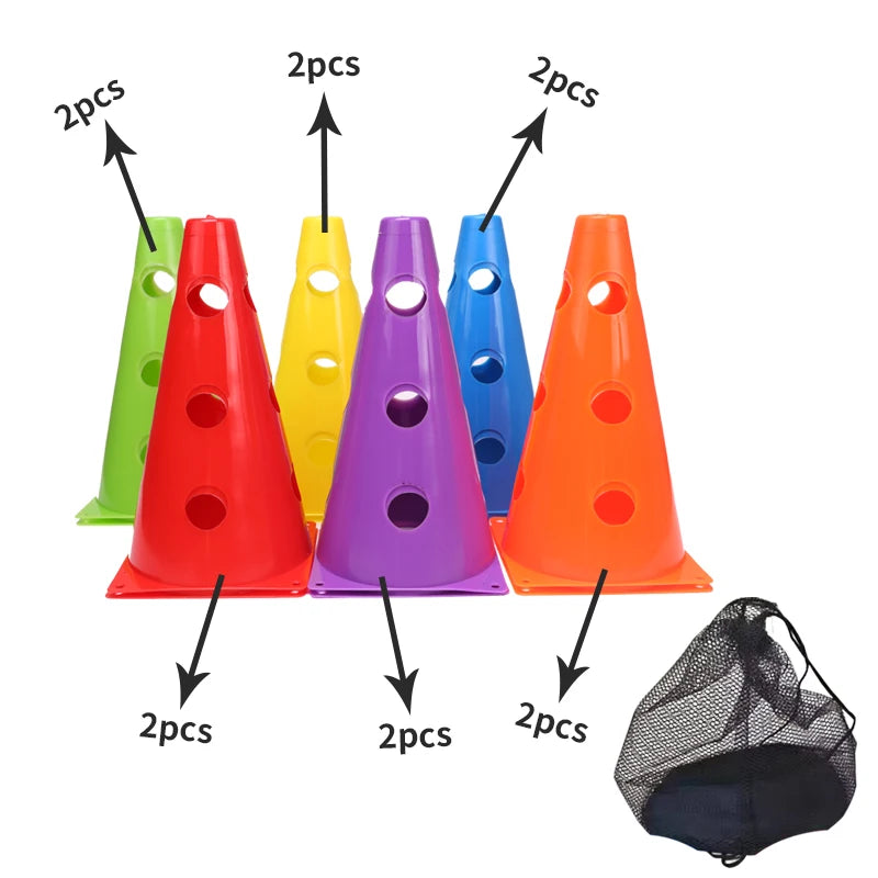 12PCS 18PCS 24PCS 30PCS 36PCS Durable Mark Cones Football Agility Trai