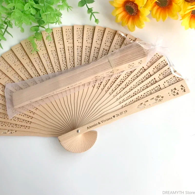 Gifts Guests Sandalwood Fan Folding Party Decoration in USA