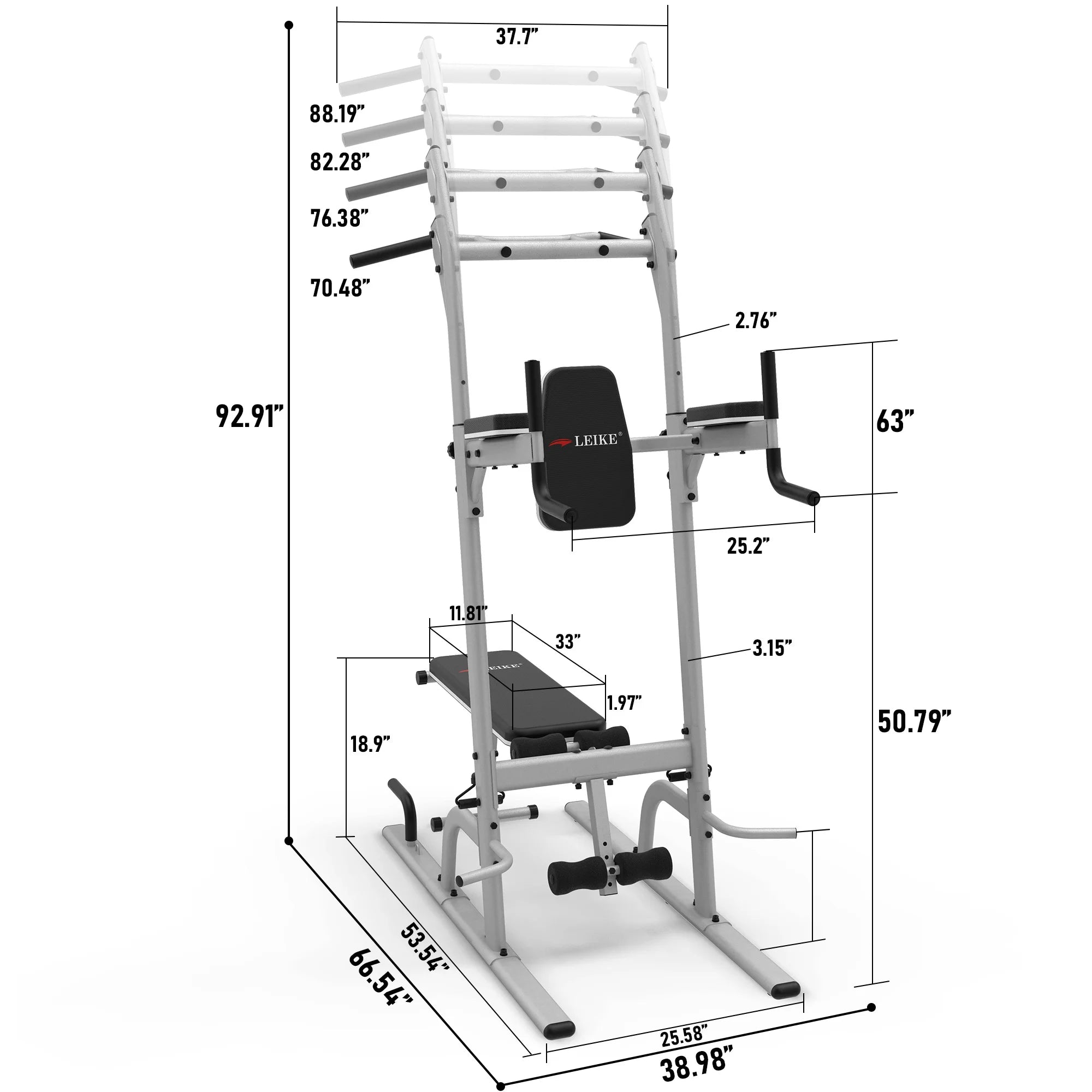 leikefitness Multifunction Power Tower Exercise Equipment, in USA