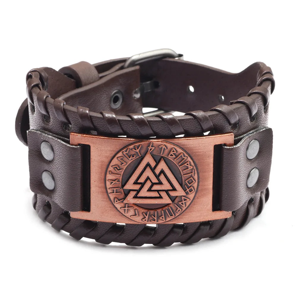 Leather Pirate Compass Bracelet Men's Bracelet in USA