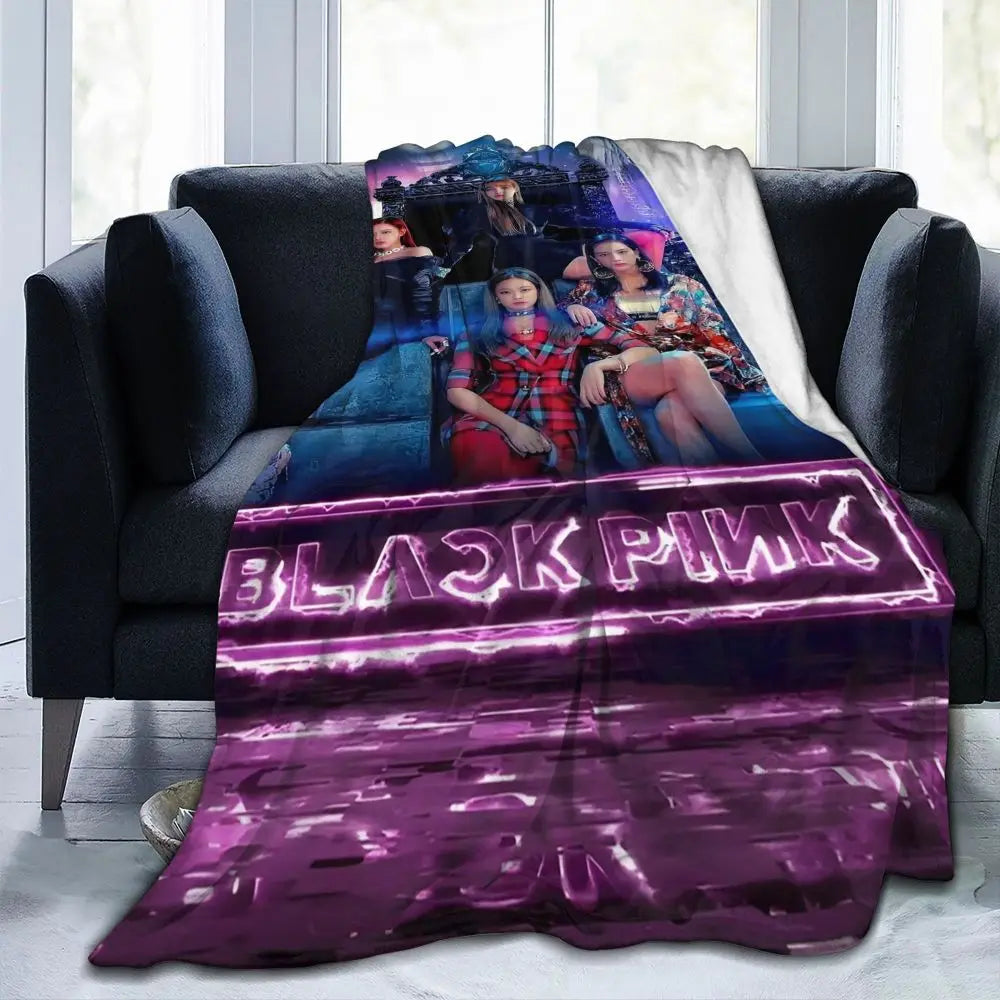 Music Idol Black-Pinks Girl Blankets Flannel All Season in USA