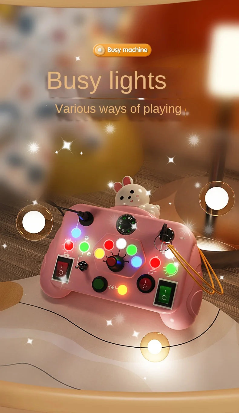 Montessori Busy Board Sensory Toys Cartoon LED Light Switch in USA